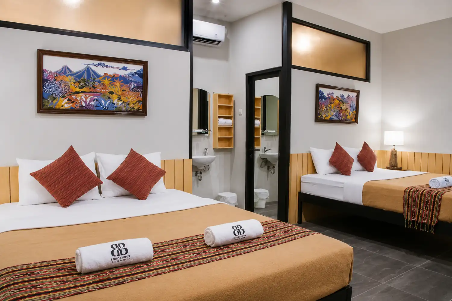Kamar keluarga dengan dua tempat tidur